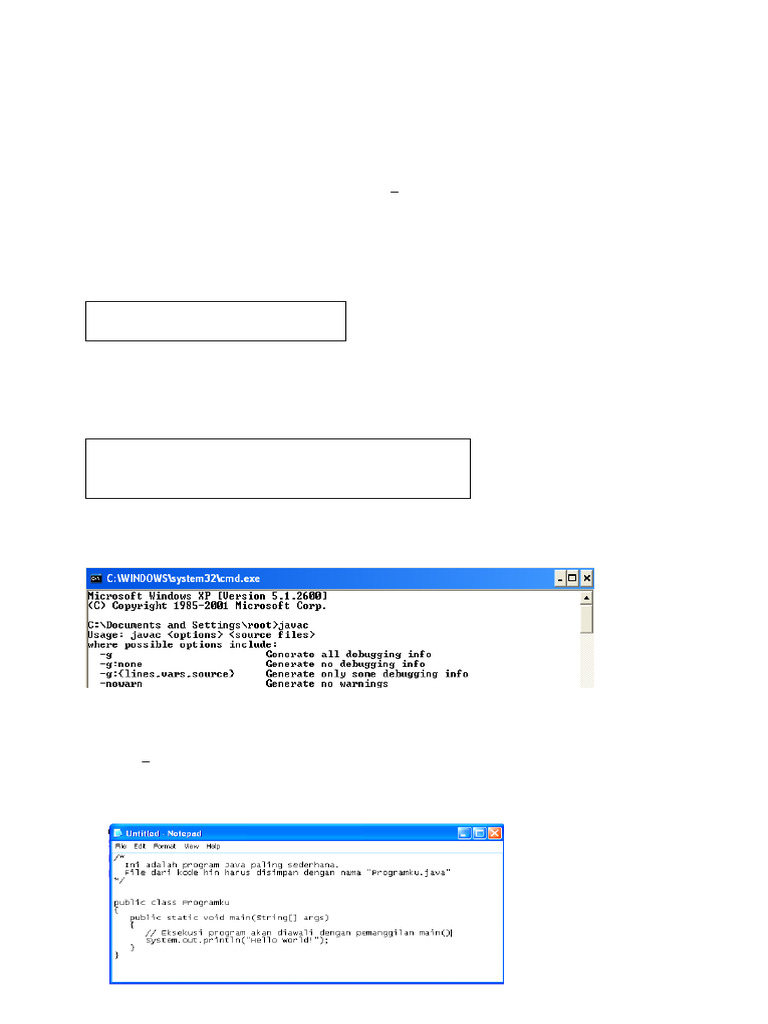 Modul 1-Langkah Awal Membuat Program Java | PDF