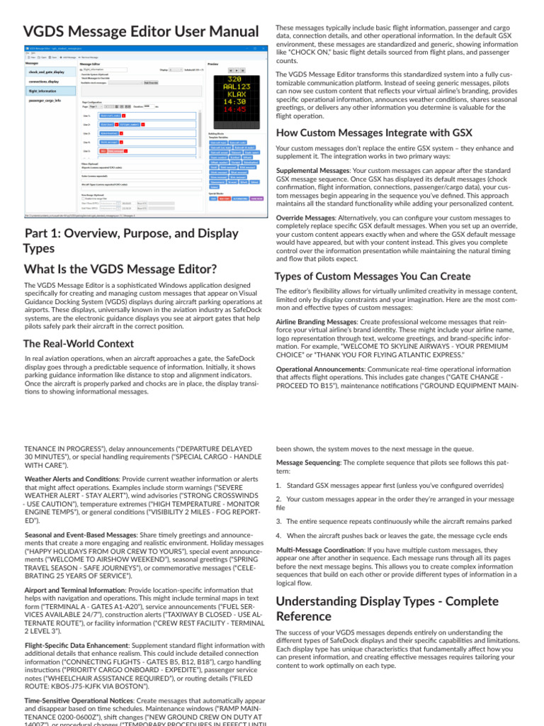 Vgds Editor User Manual | PDF | Airport | Information