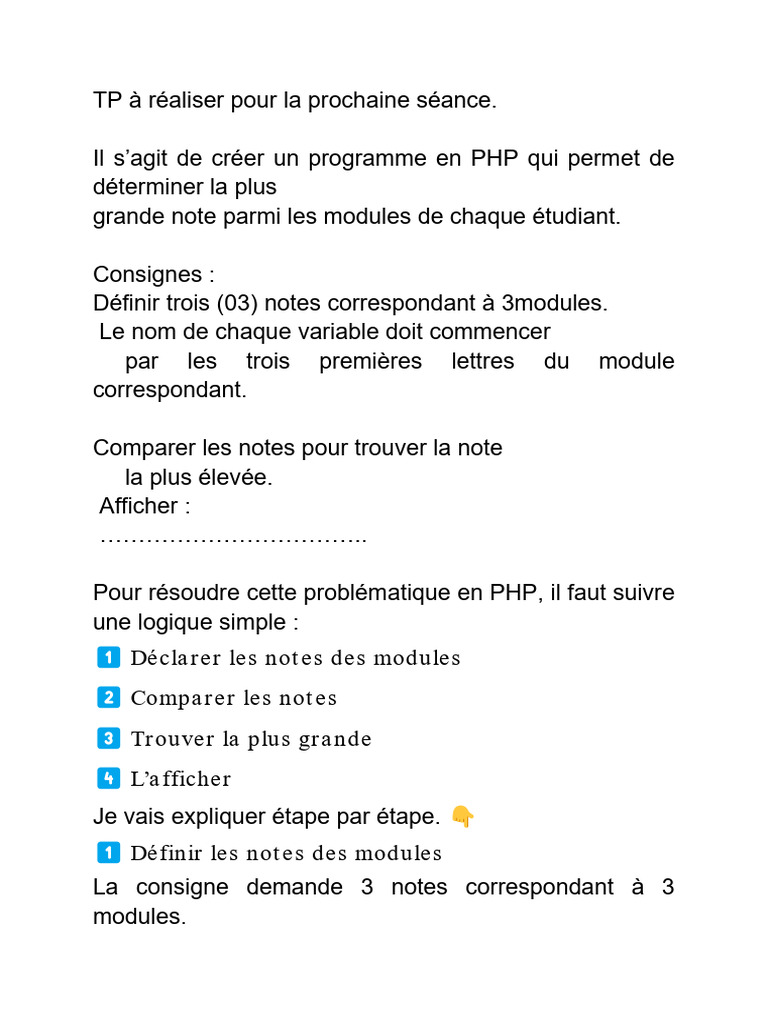 Programmation SII EXERCICE 01 | PDF