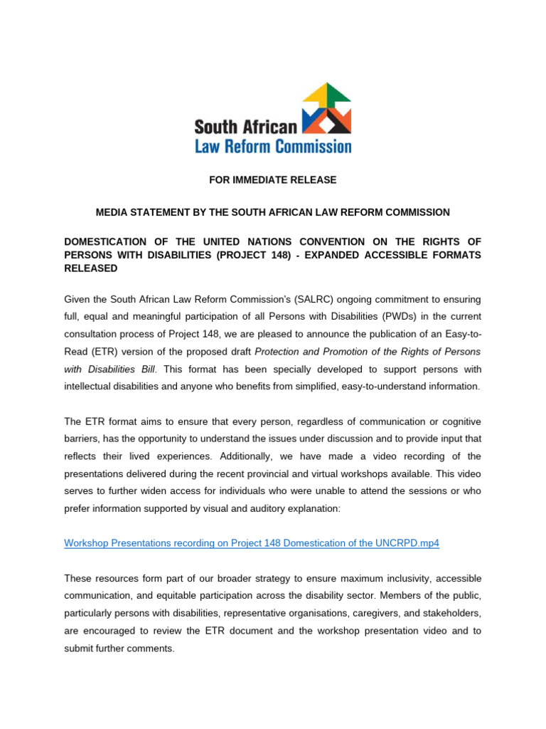 Ms Project148 ETR Bill Media Release Portrait | PDF