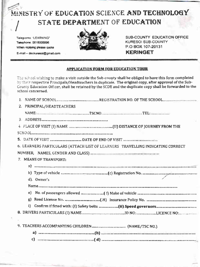 Tour Form - 20260330 - 0001 | PDF
