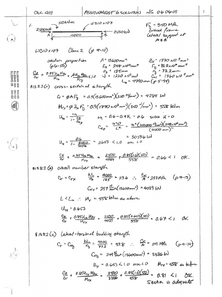 Beam Col Solution | PDF