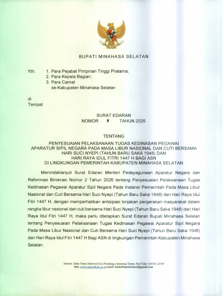 Surat Edaran 2 | PDF