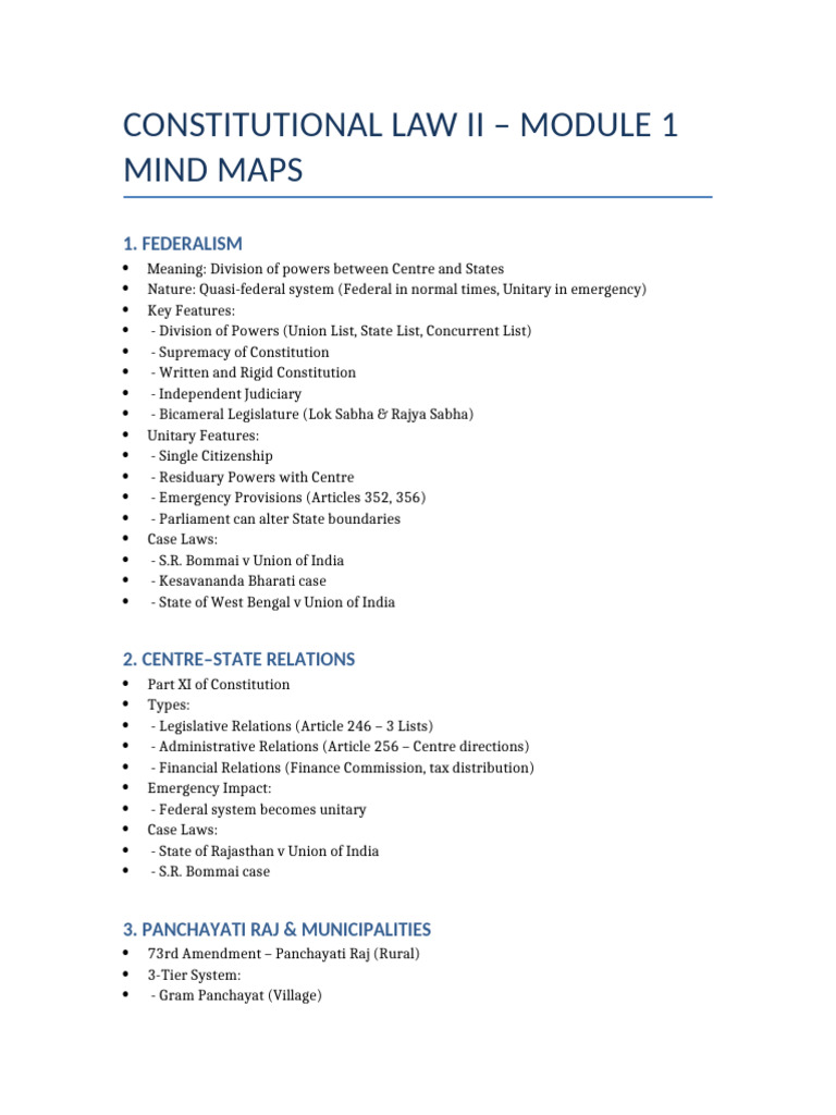 Module 1 Mind Maps | PDF