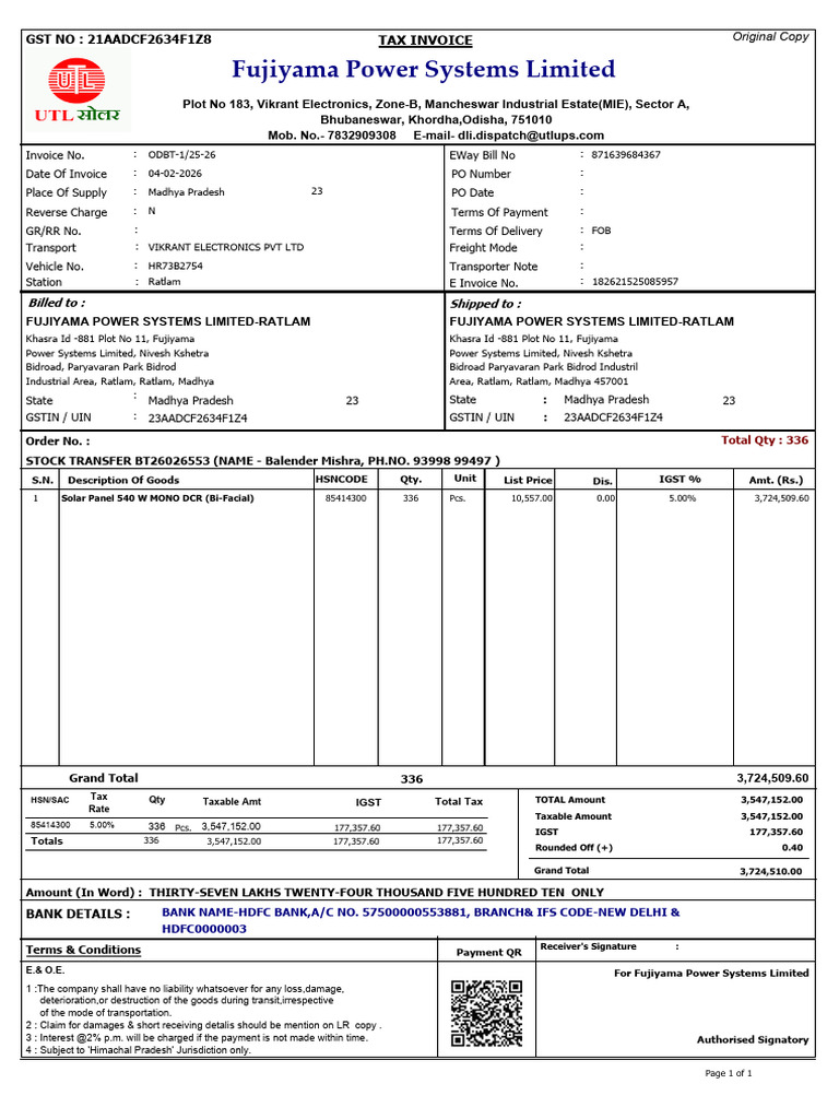 Invoice Odbt 1 | PDF | Economies | Public Finance