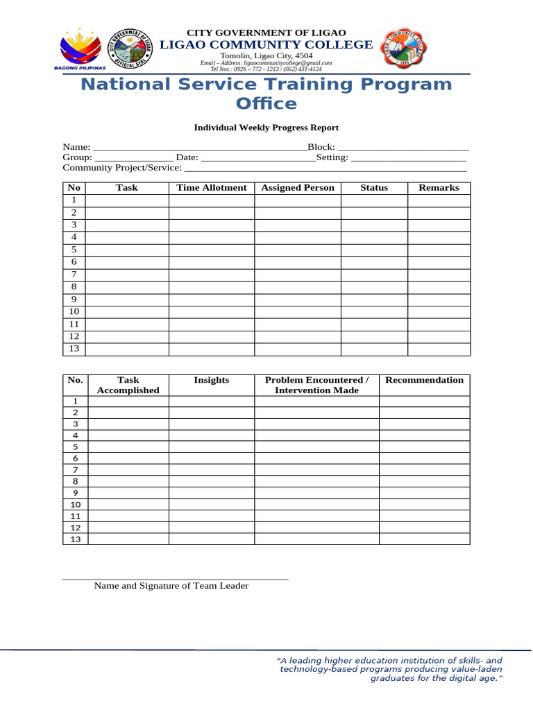 NSTP Immersion Forms | PDF | Cognition | Human Communication