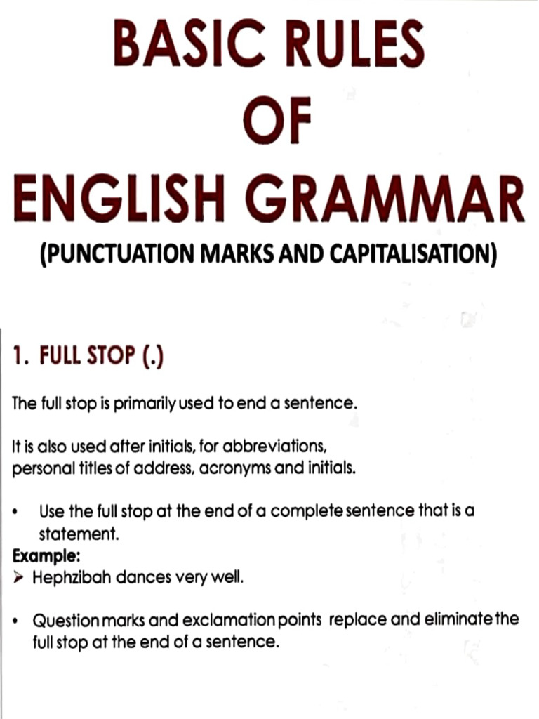 Punctuation Rules | PDF