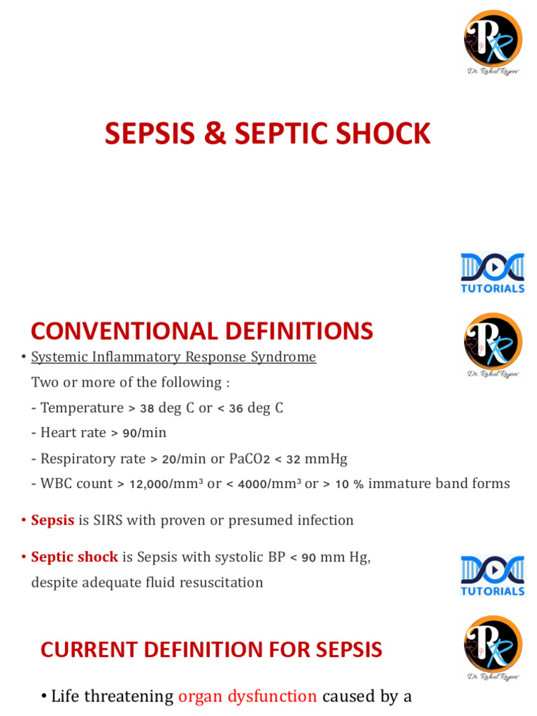 DR RR Sepsis & Septic Shock | PDF