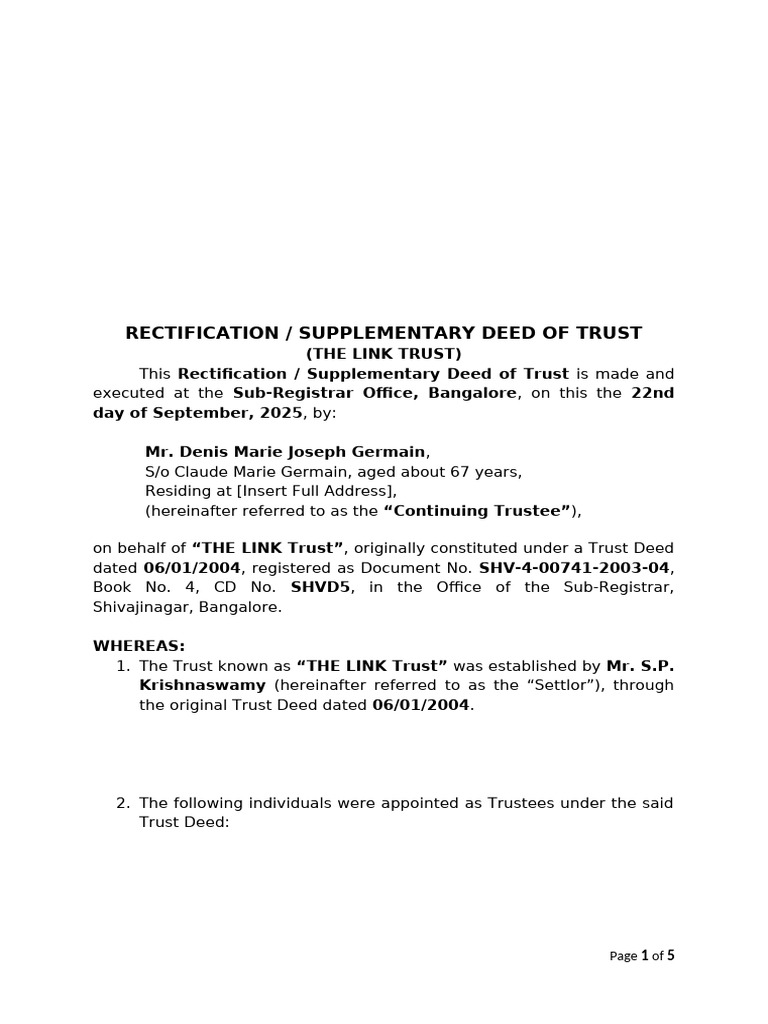 Rectification of Trust Final | PDF | Legal Documents | Common Law