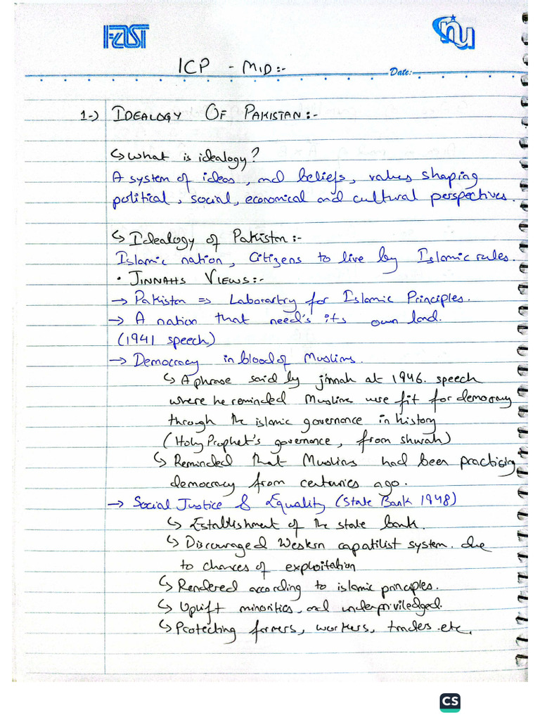 Icp Mid Notes All Topics Concise | PDF