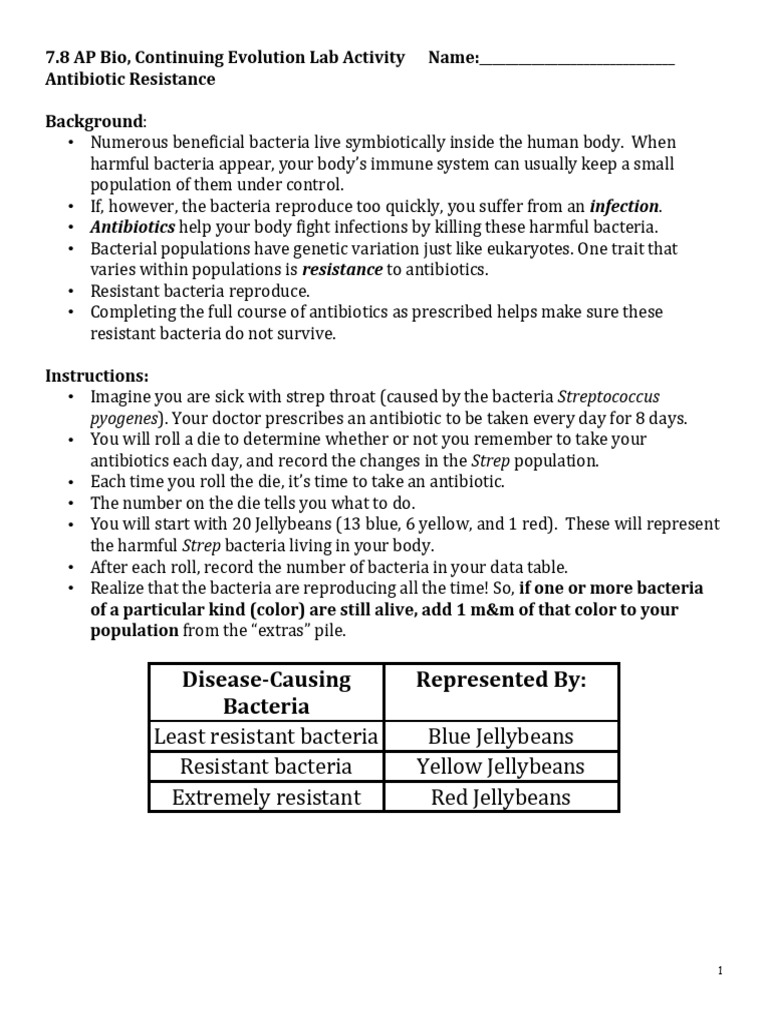 Evolution Lab Activity | PDF