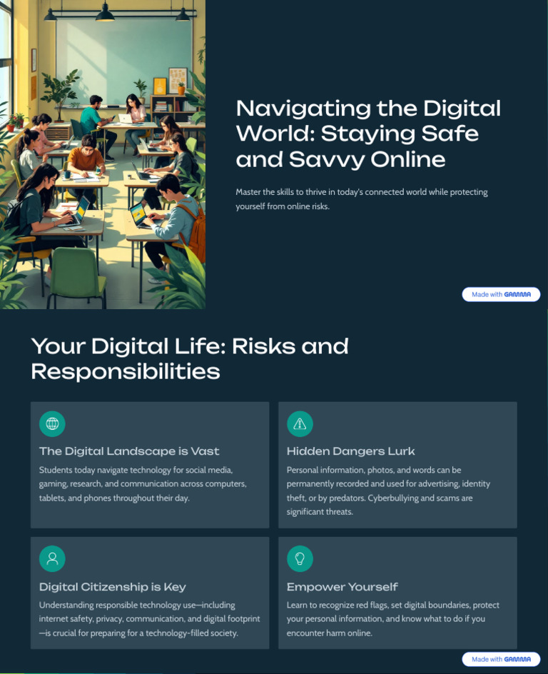 Navigating The Digital World Staying Safe and Savvy Online | PDF