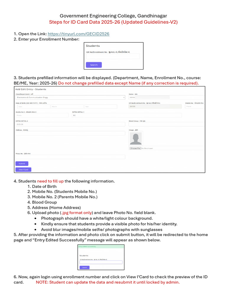 ID Card Guidelines UpdatedV2 | PDF