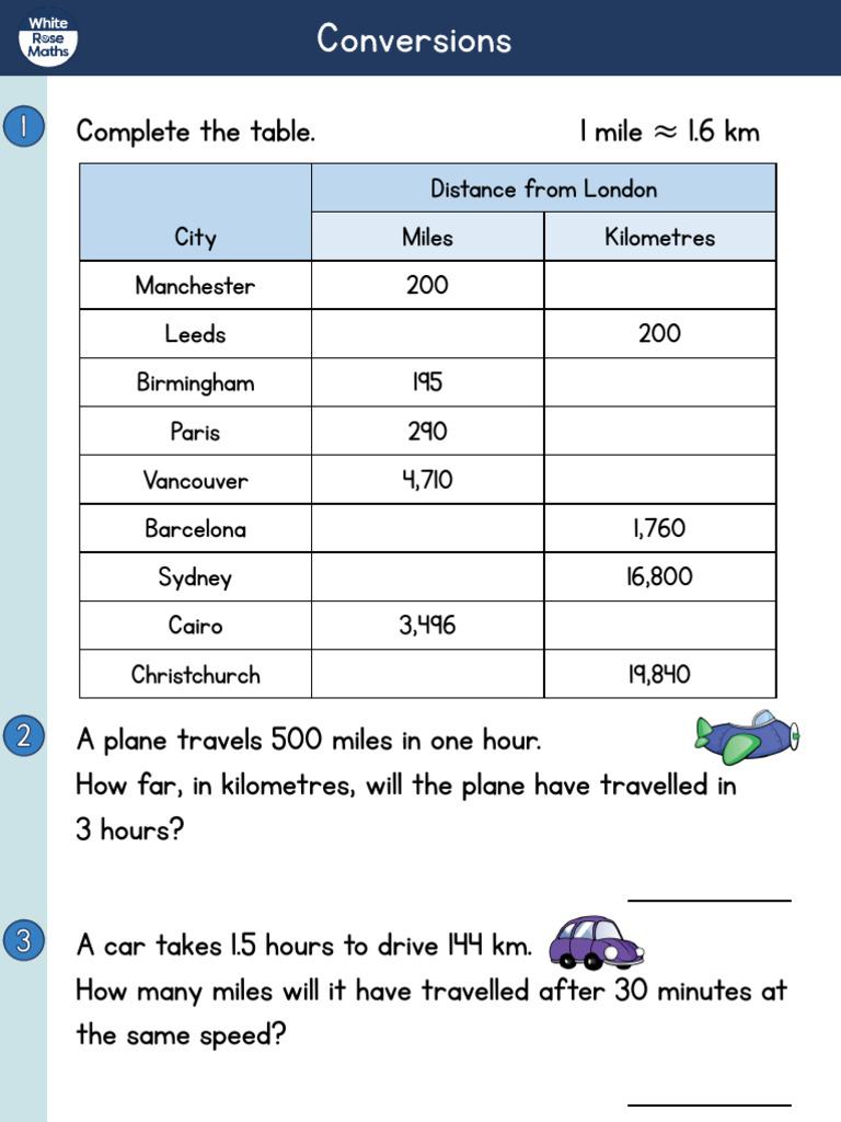 Conversions Worksheet | PDF