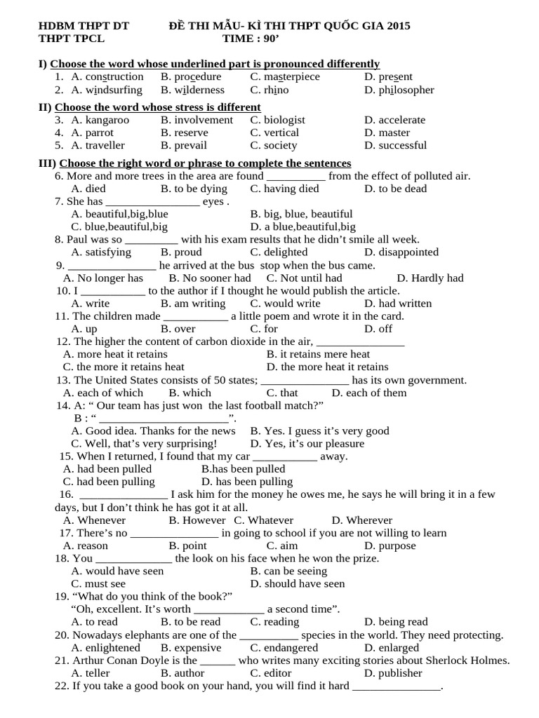 1 - THPT TPCL | PDF