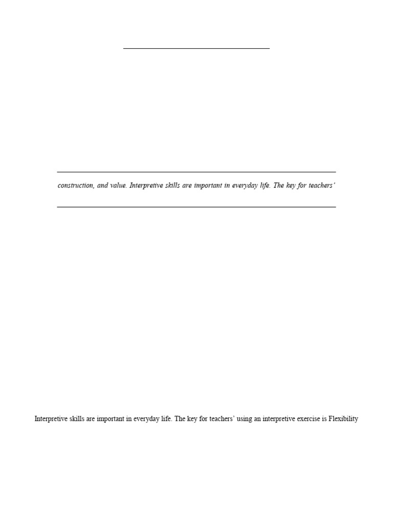 Interpretive Test | PDF | Multiple Choice | Educational Assessment