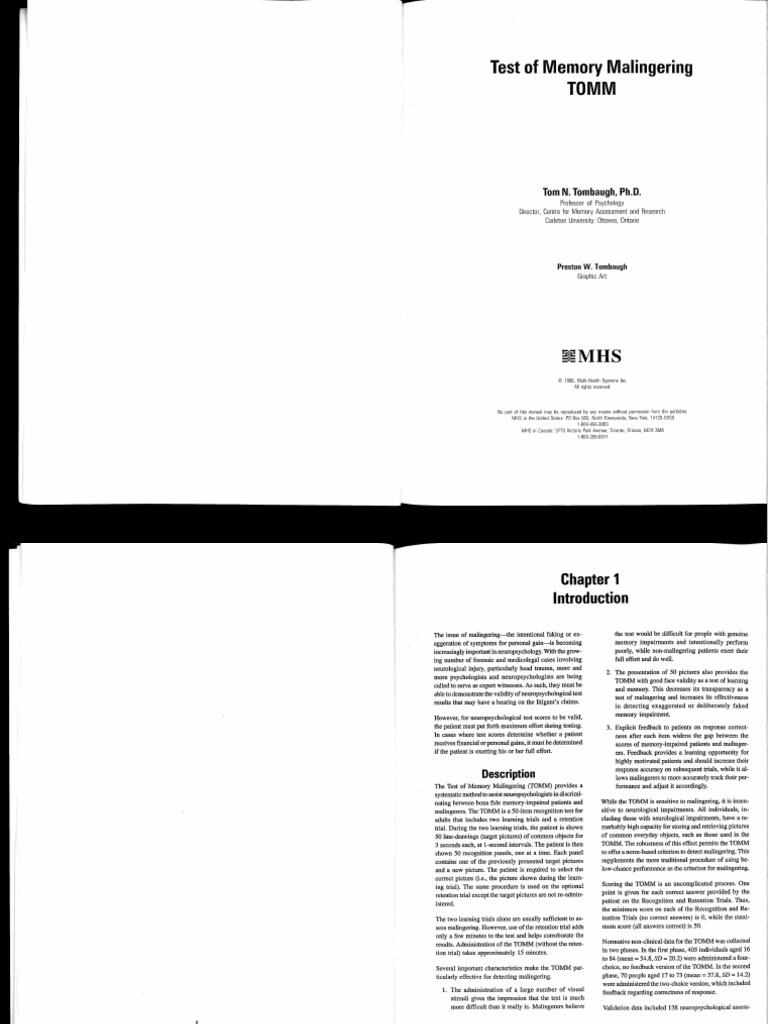 TOMM | PDF