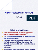 Major Toolboxes in MATLAB: Y.Tyagi