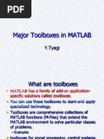 Major Toolboxes in MATLAB: Y.Tyagi