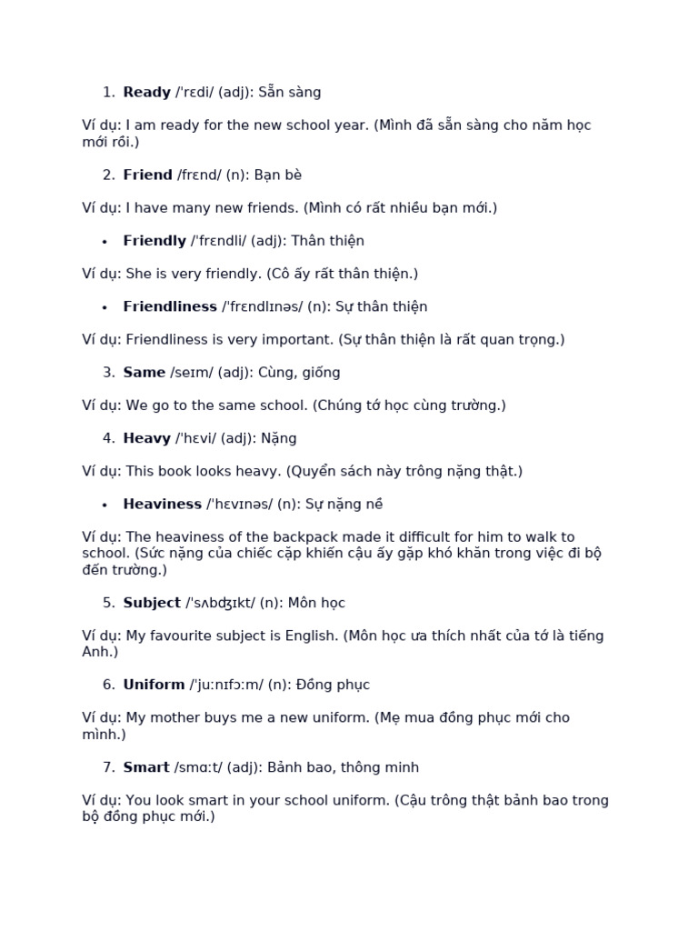 Vocabulary - Unit 1 - 6 Grade | PDF