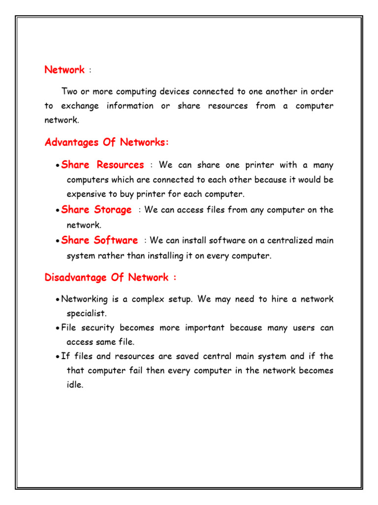 Fa4 Grade 7 Lan Wan Pan Notes | PDF | Computer Network | Local Area Network