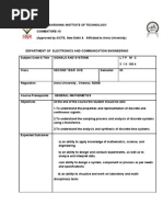 Signals and Systems Course Plan