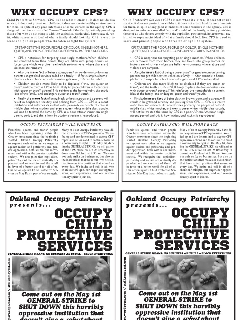 Cps Flyer Whut | PDF | Child Protective Services | Patriarchy
