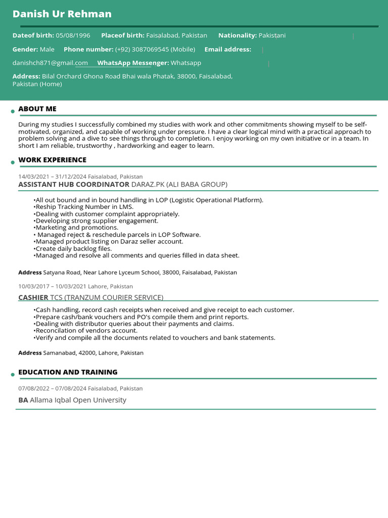 Danish CV | PDF
