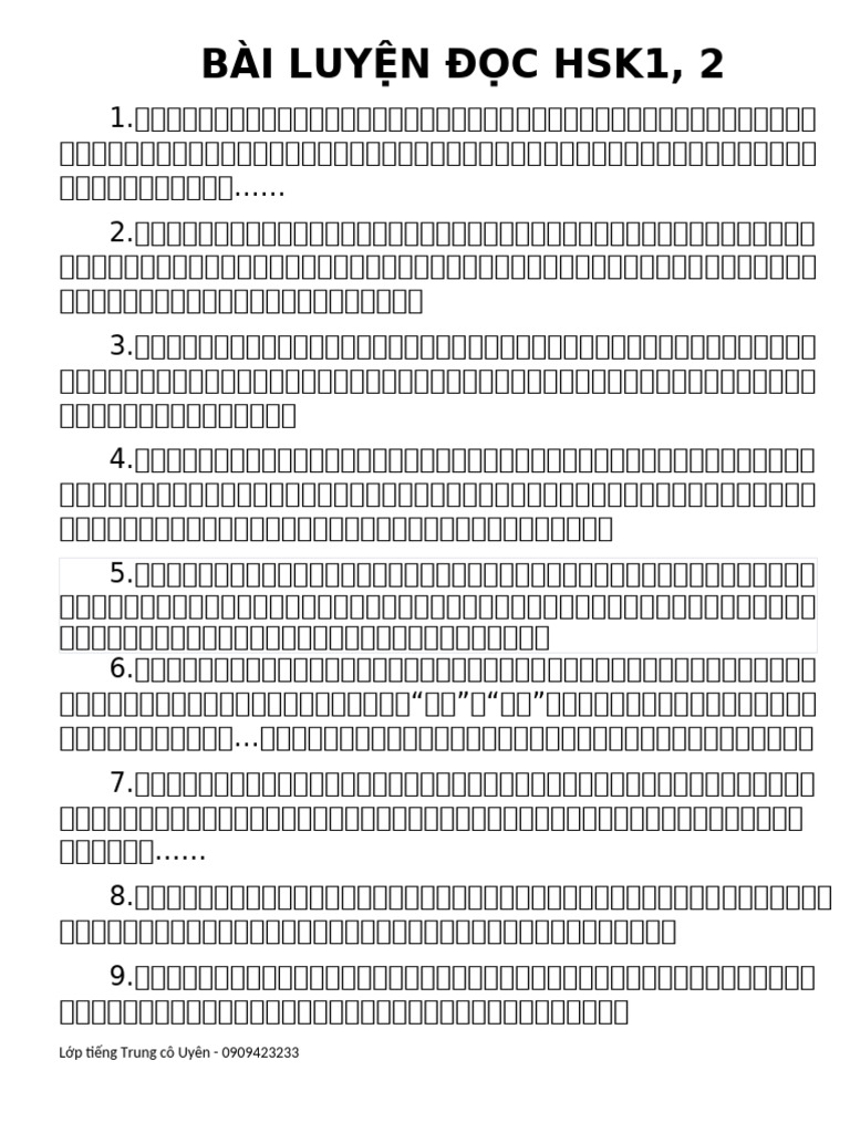 Bai Luyen Doc Hsk1 Co Pinyin | PDF