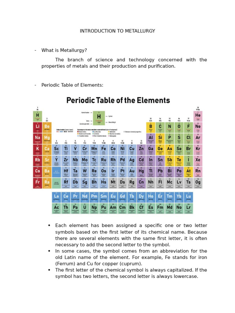Introduction To Metallurgy | PDF