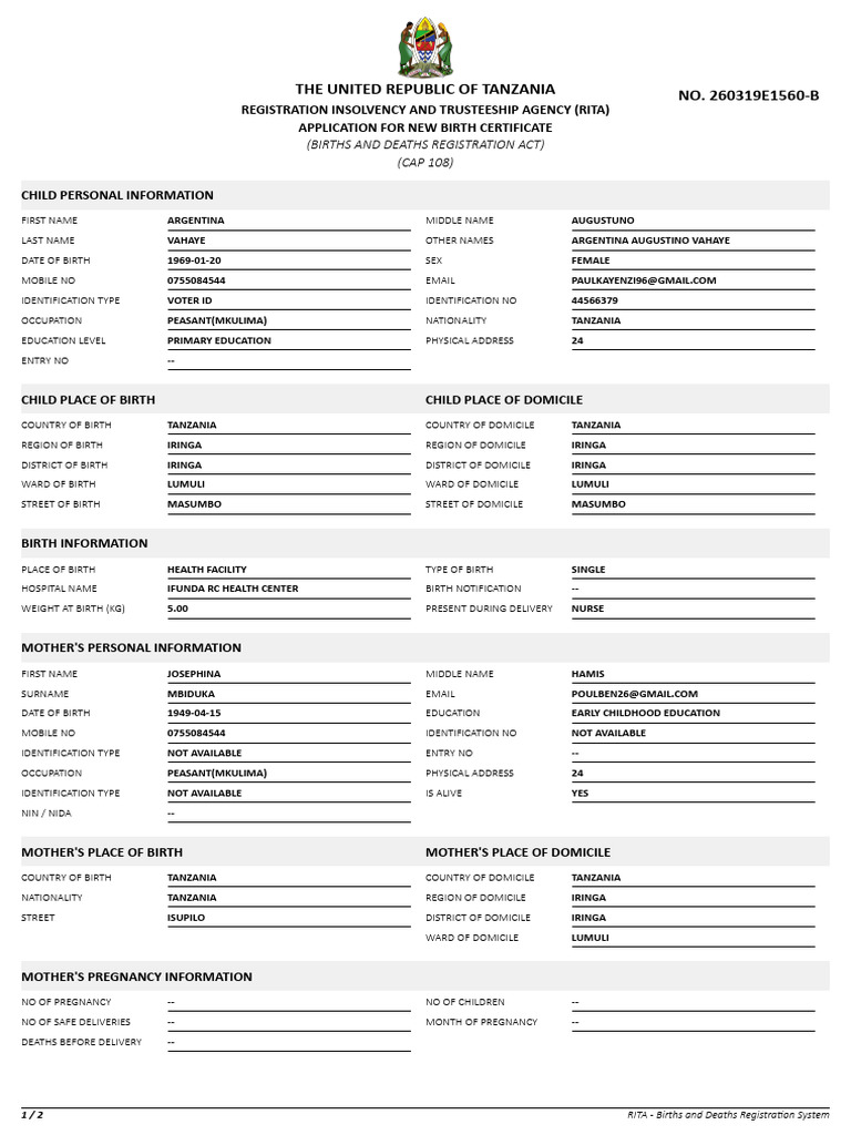 Application Form 20260319B - 1552 | PDF