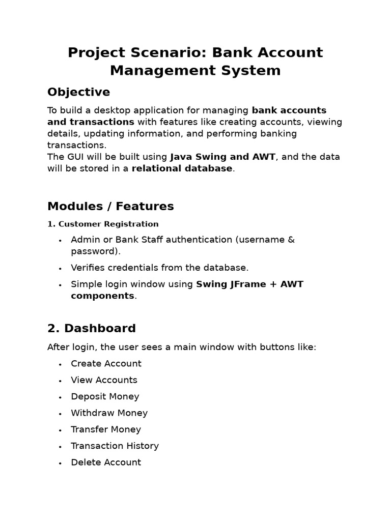 Project Scenario | PDF