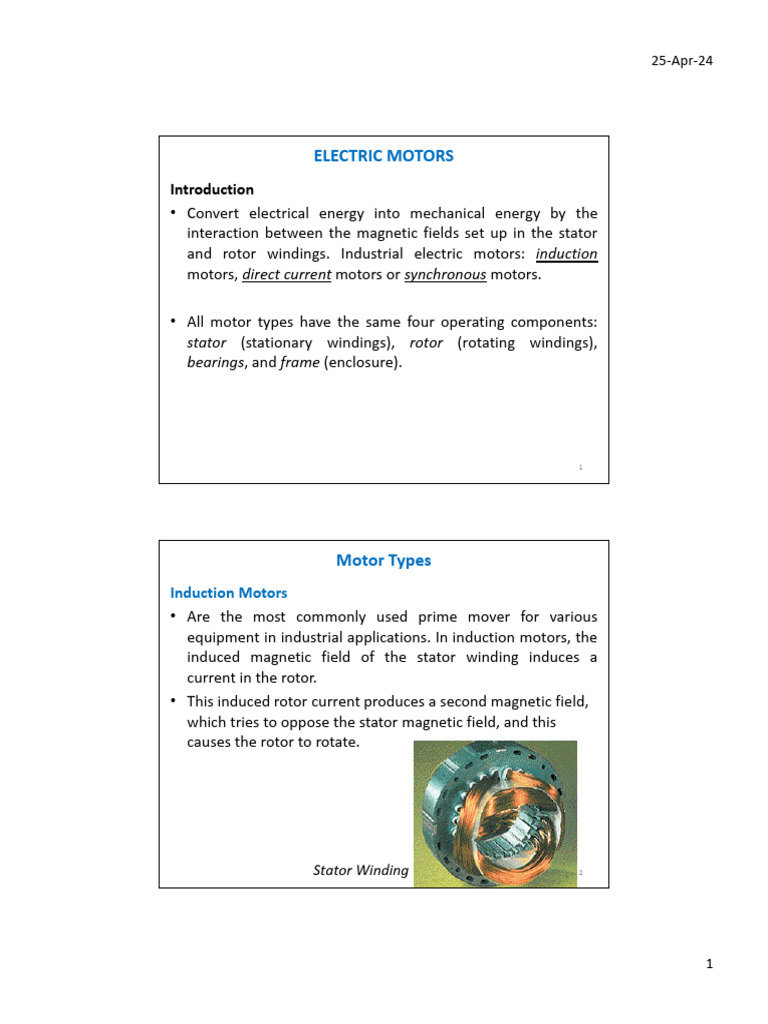 Session 4 - Electric Motors | PDF | Electric Motor | Machines