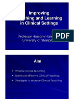 Improving Teaching and Learning in Clinical Settings_hossam Hamdy