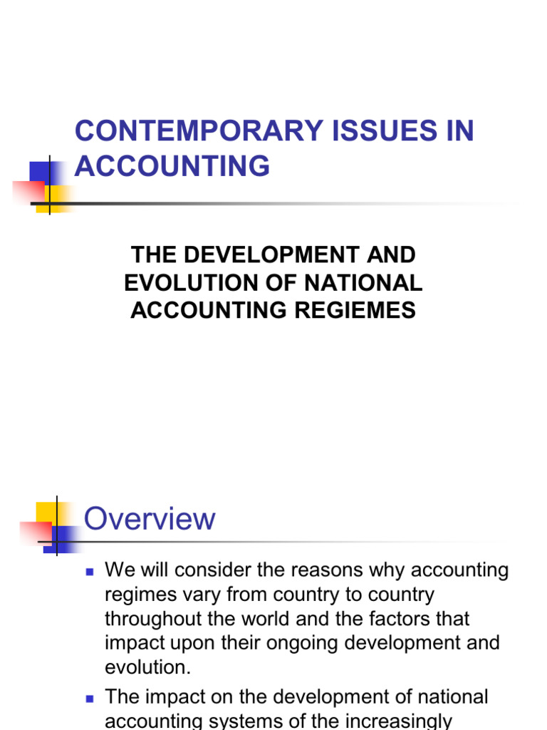 Contemporary Issues in Accounting | PDF