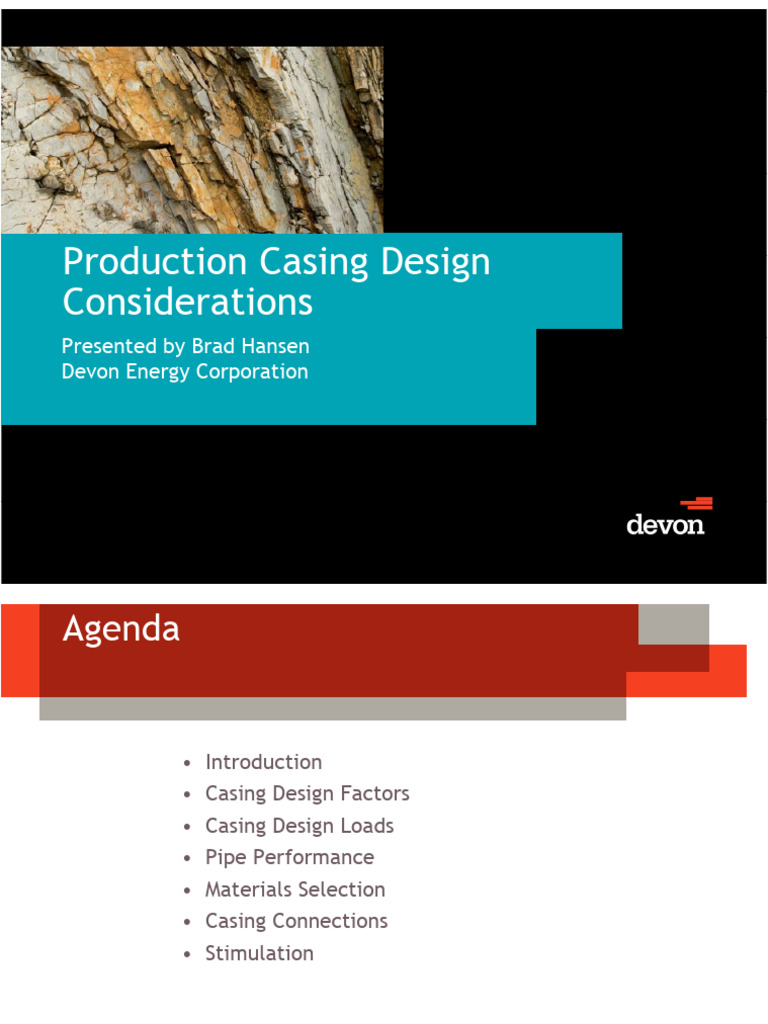 Production Casing Design 1 | PDF