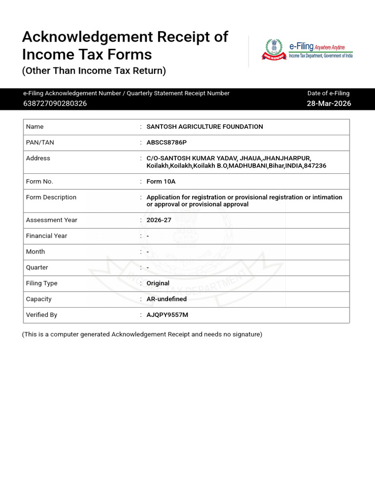 Form 10A - ARN | PDF