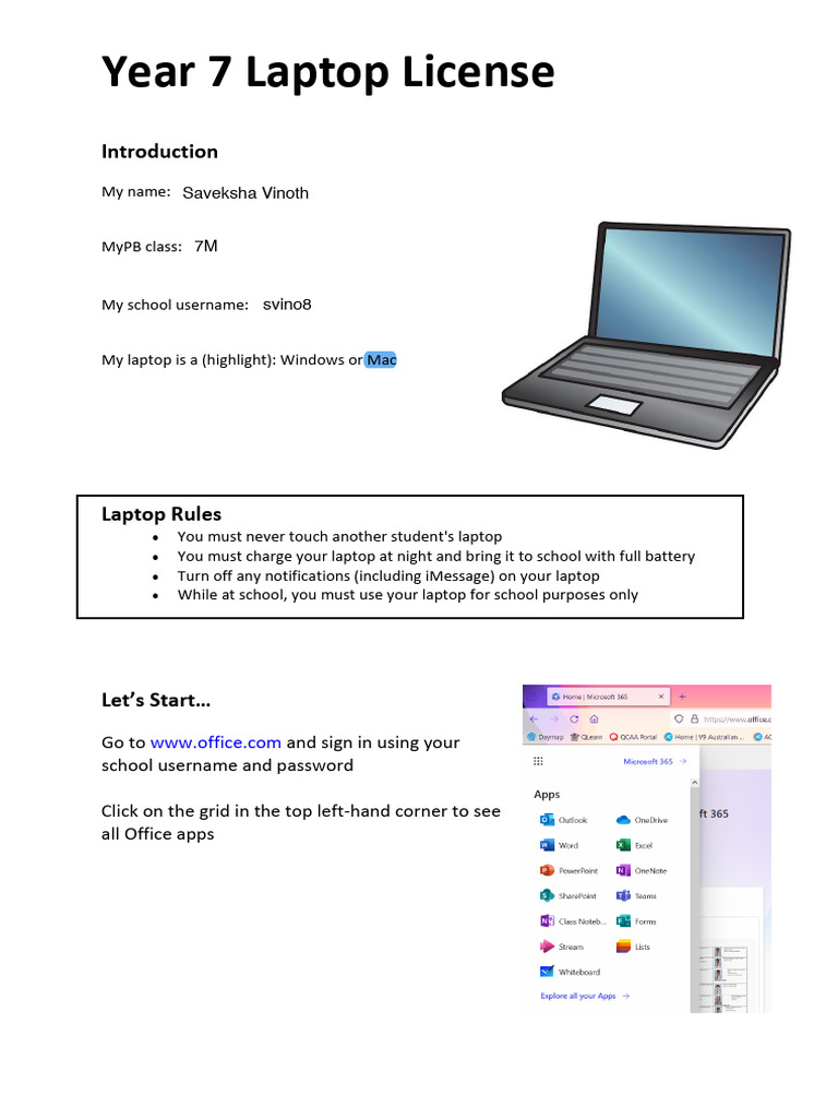 Year 7 Laptop License-1 | PDF