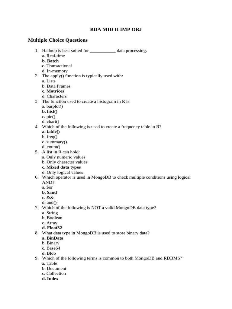Bda Mid II Imp Obj (2026) | PDF