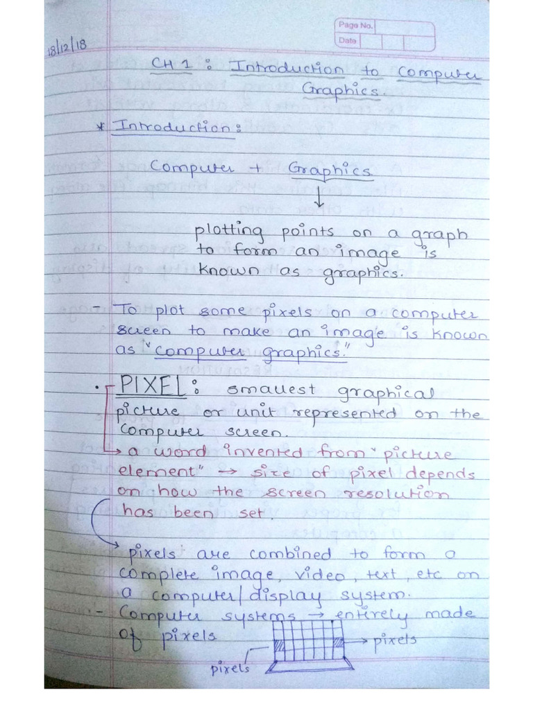 CG Handwritten Notes For Unit 1st N 2nd | PDF