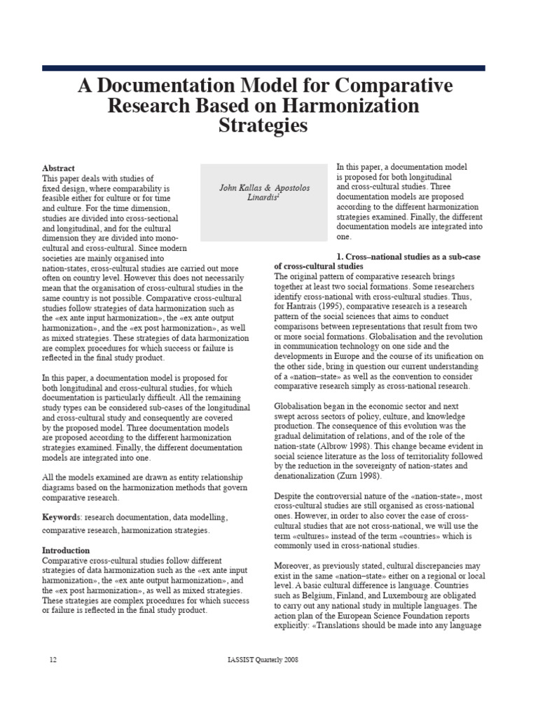 Kallas, J. Et Al. - 2008 - A Documentation Model For Comparative ...