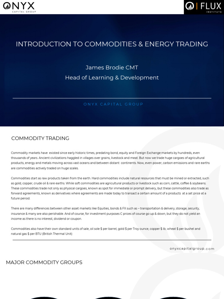 01-Intro To Commodities and Energy Trading Fact Sheet 1 | PDF | Futures ...