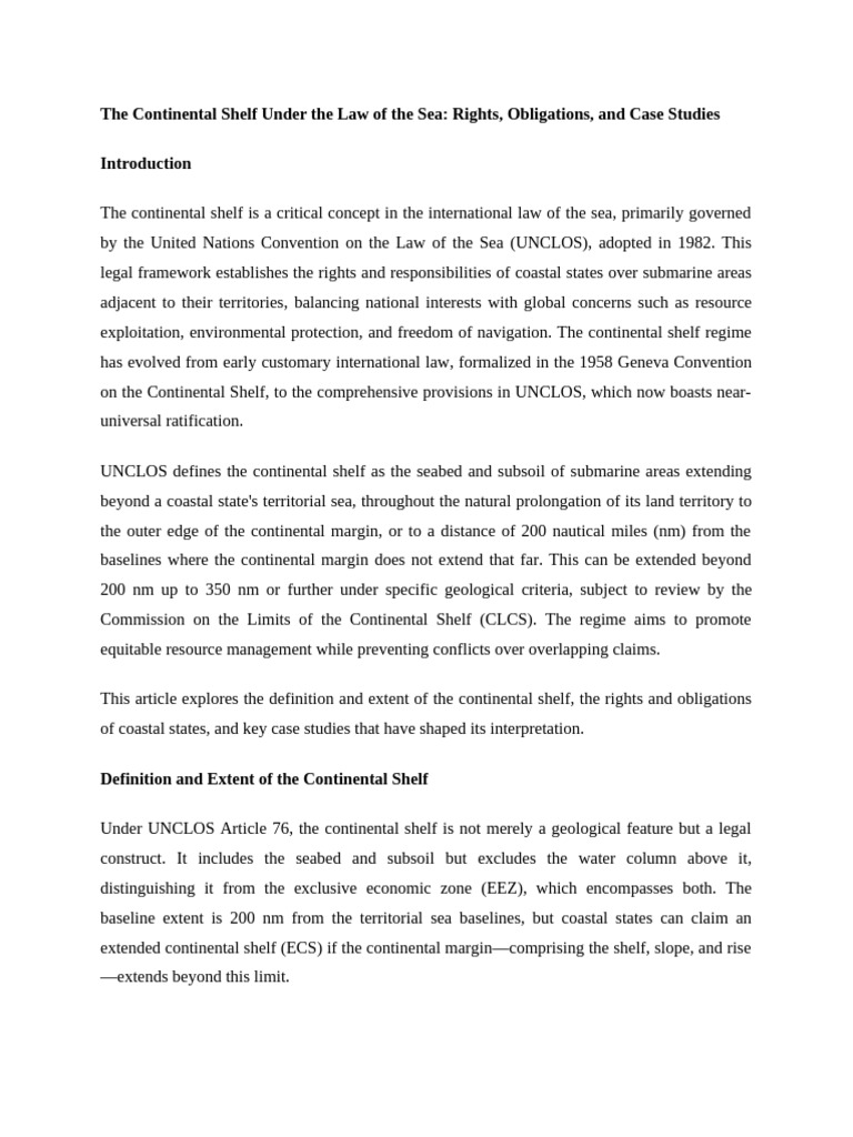 UNCLOS | PDF | Territorial Waters | United Nations Convention On The ...