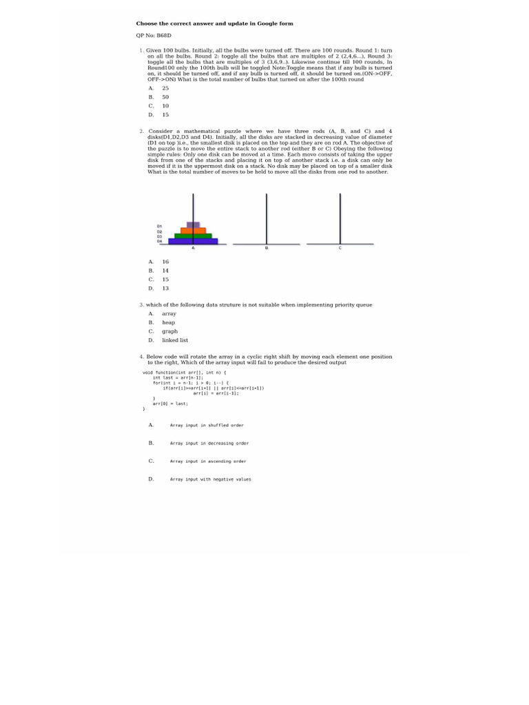 Codingmart Practice Questions1 | PDF