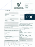 Visa Application Form: L Di P R L F U