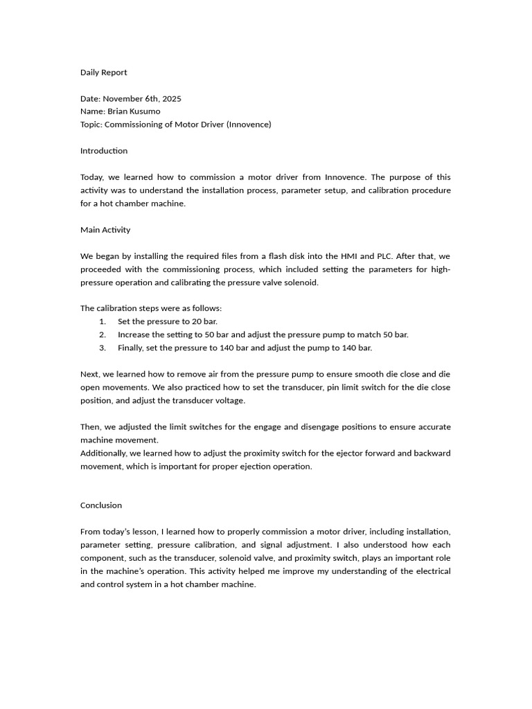 Study Report Brian Kusumo 6 November 2025 | PDF