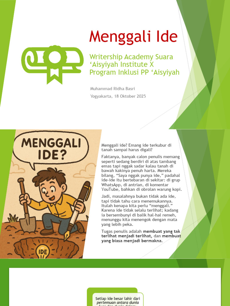 Menggali Ide-Muhammad Ridha Basri-GEDSI | PDF