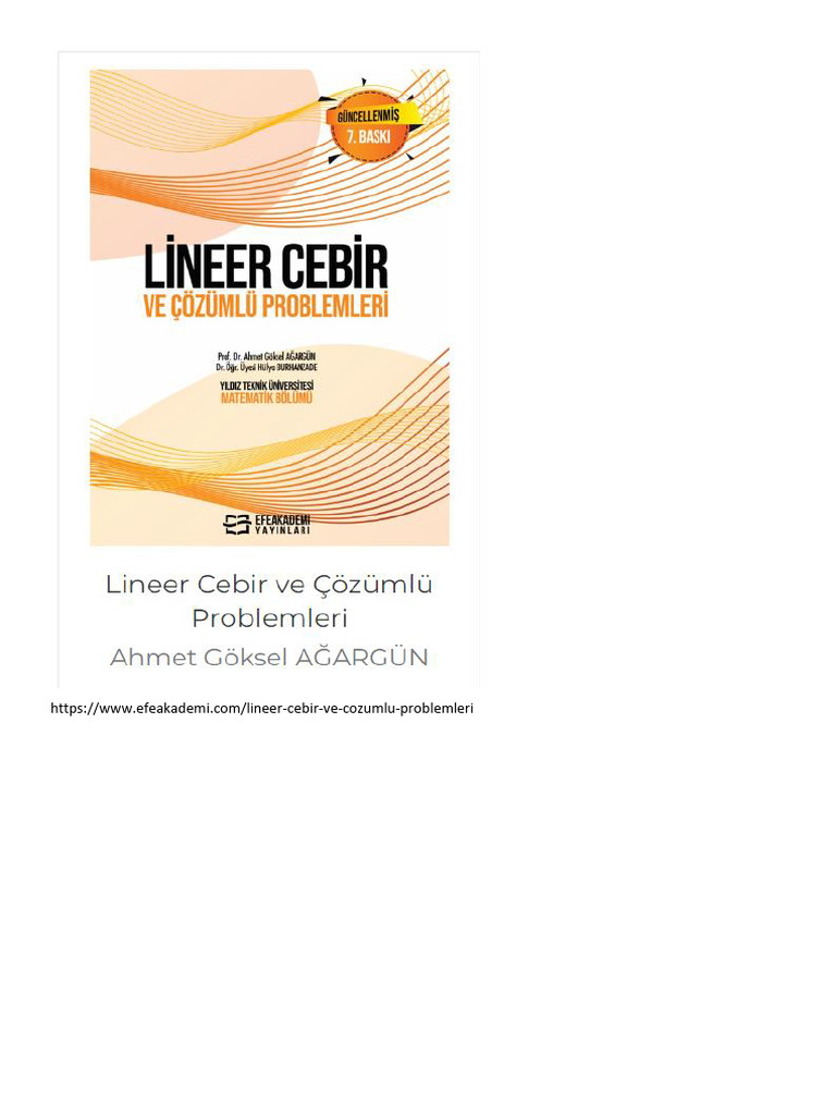 Lineer Cebir Ders Kitabı | PDF