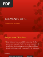 Elements of C: Programming Languages