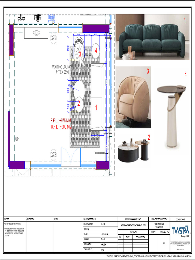Gym Area Waiting Lounge Furniture Working - Model | PDF